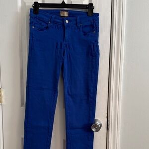 Paige Cobalt Blue Jeans Size 25